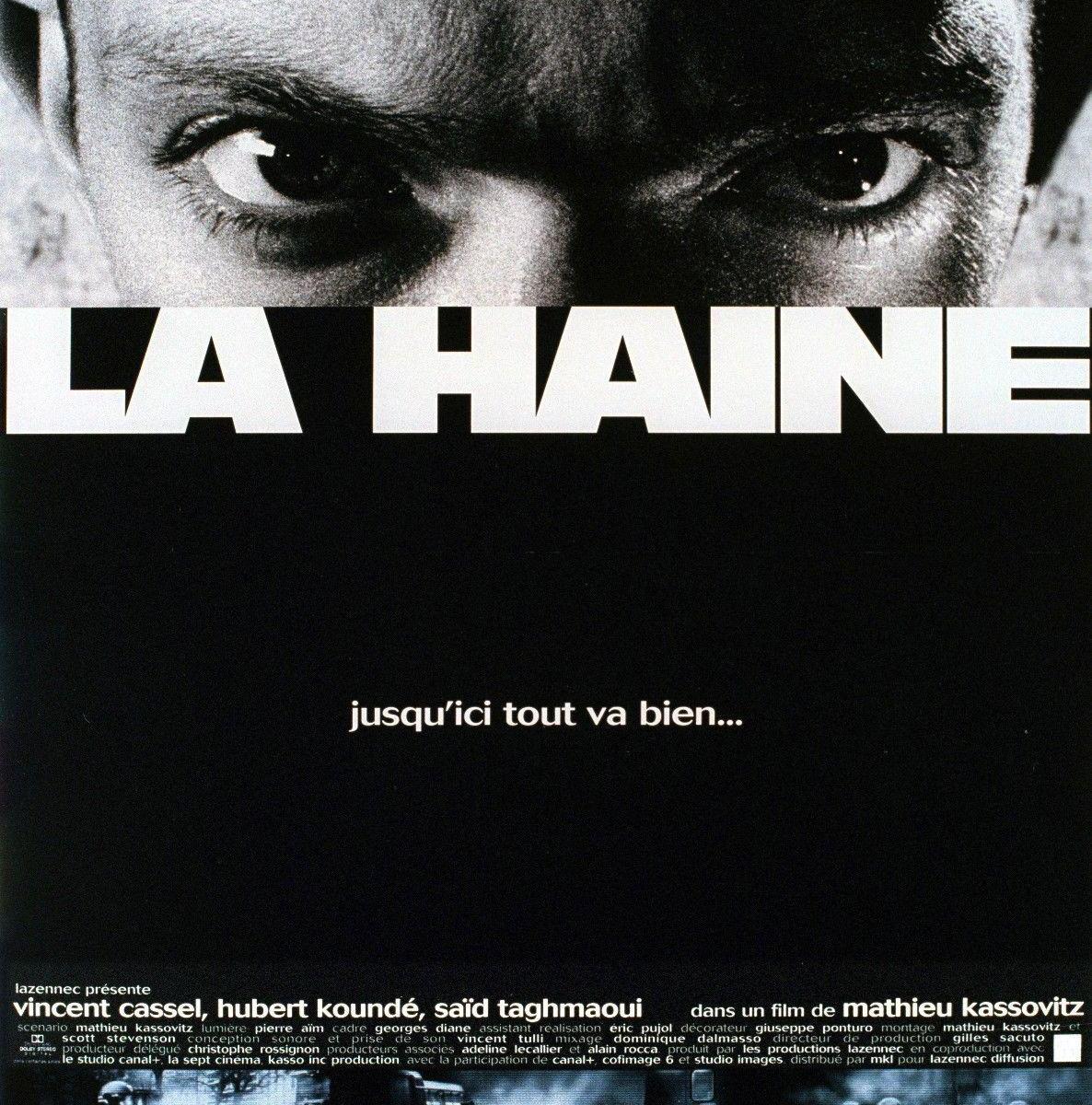 A imagem mostra o cartaz do filme La Haine
